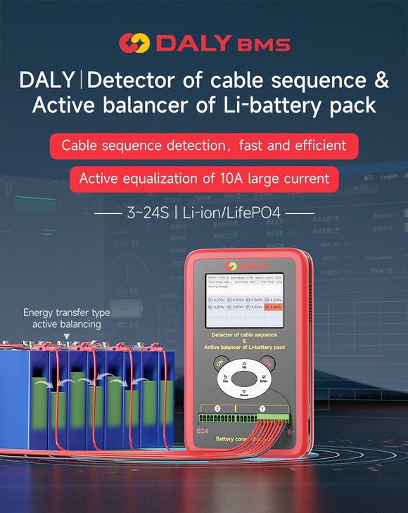 Daly BMS Lifepo4 Bms Equalizer Testing Machine 3S-24S With 10A Active Balancer